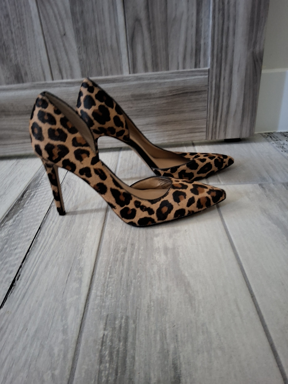 INC International Concepts Leopard Print Pointed Toe Stiletto Heels - Tan/Black